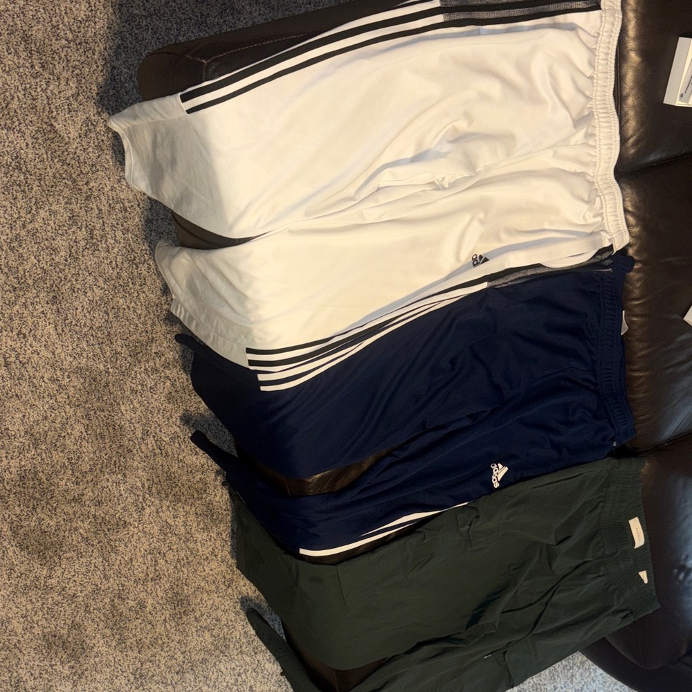 Adidas Pants - White + Navy and Pacsun Green Cargos